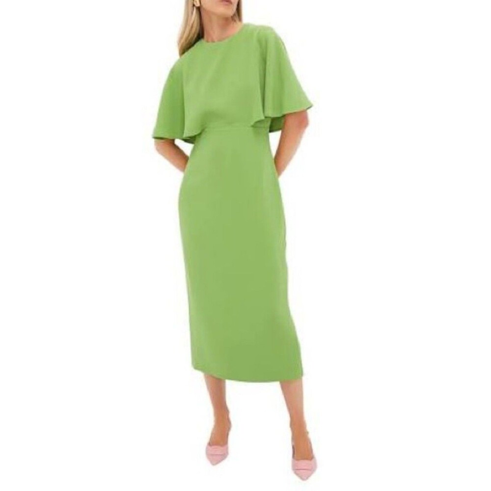 NWT!! POMANDER PLACE Pistachio Green Cape Lindy Dress Size 10 TUCKERNUCK